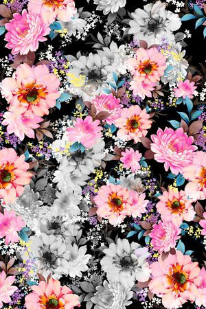 花卉印花花型图片