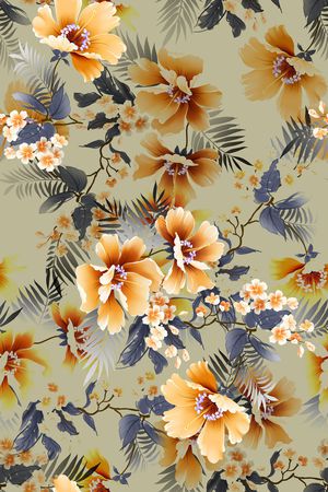 花卉印花花型图片