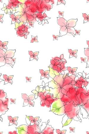 罂粟花印花花型图片