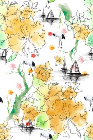 康乃馨印花花型图片
