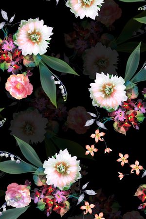 花朵印花花型图片