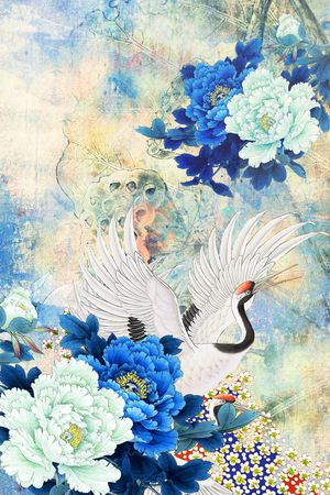 国画花卉、国画花鸟印花花型图片