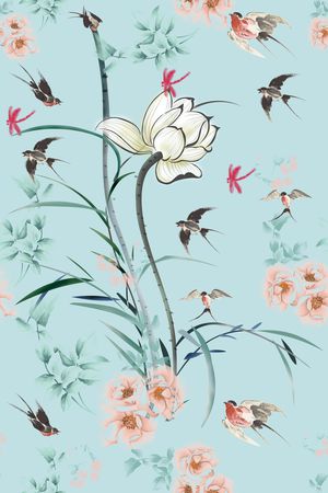 燕子印花花型图片