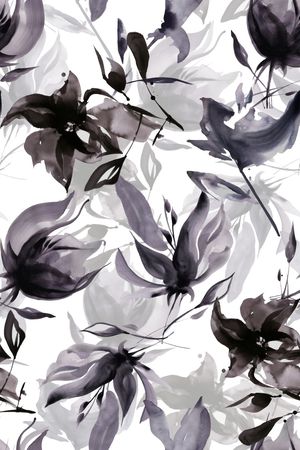 手绘印花花型图片