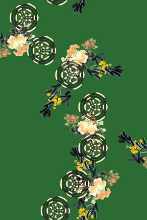 手绘印花花型图片