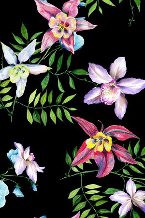 莲花印花花型图片