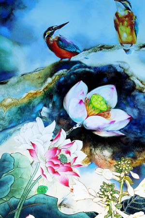 中国风印花花型图片