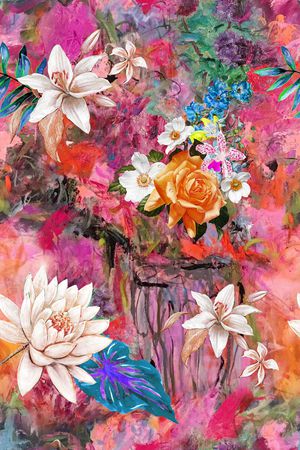 油画印花花型图片