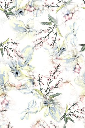 水彩印花花型图片