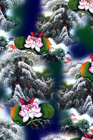 香云纱印花花型图片