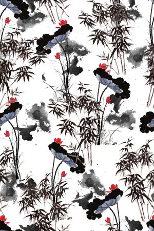 中国风印花花型图片