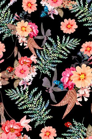 创意服装面料印花花型图片