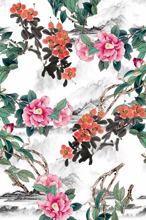 小碎花印花花型图片