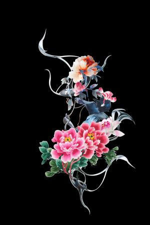 花卉印花花型图片