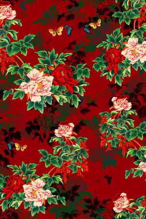国画花卉印花花型图片