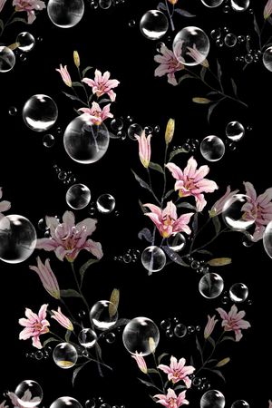 玉兰花印花花型图片
