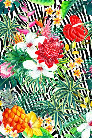 tropical印花花型图片