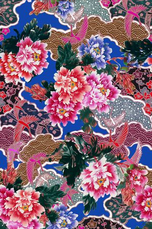 水墨印花花型图片