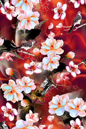 抽象印花花型图片