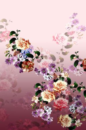 花卉印花花型图片
