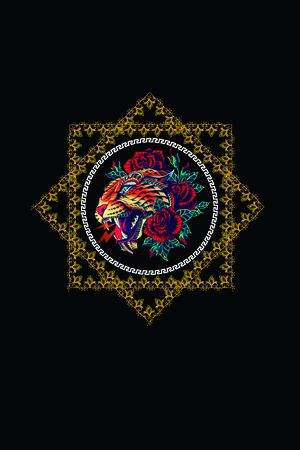 花边印花花型图片