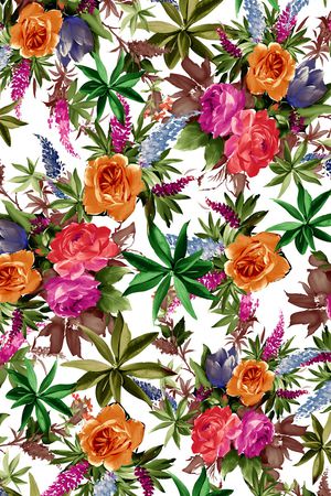 花朵印花花型图片