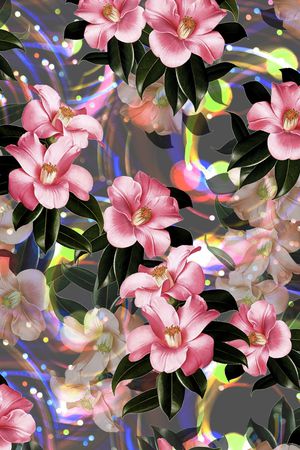 手绘印花花型图片