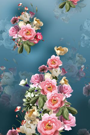 花朵印花花型图片