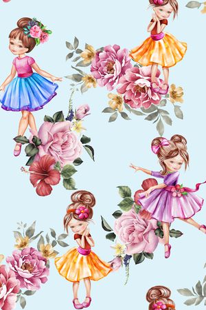 水彩印花花型图片