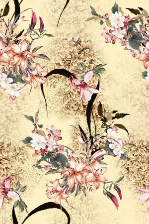 中国风印花花型图片