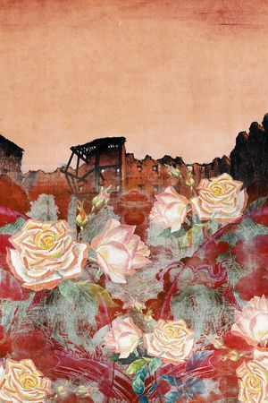 油画风印花花型图片