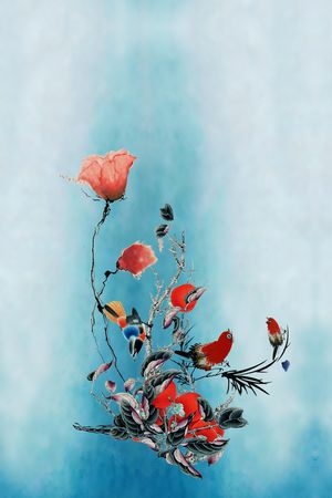 国画印花花型图片