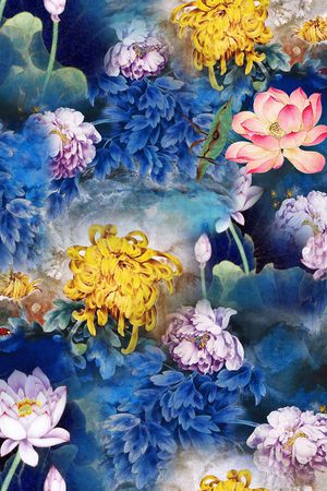 中国风印花花型图片