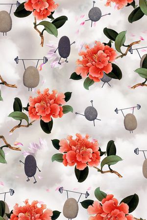 大花印花花型图片