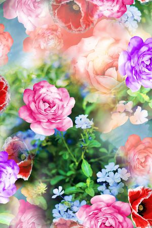 乱花印花花型图片