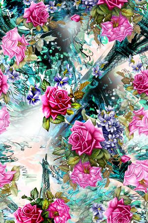 花朵印花花型图片