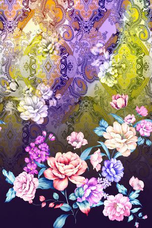 大花印花花型图片