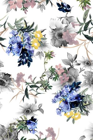 花卉印花花型图片