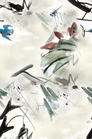 中国风印花花型图片