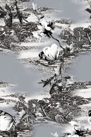 中国风印花花型图片
