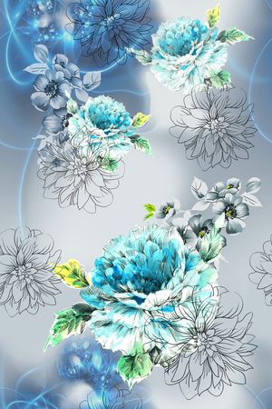 花朵印花花型图片