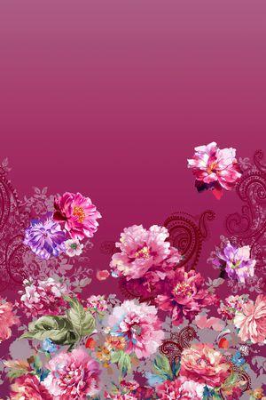 花卉印花花型图片