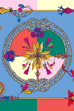箭印花花型图片