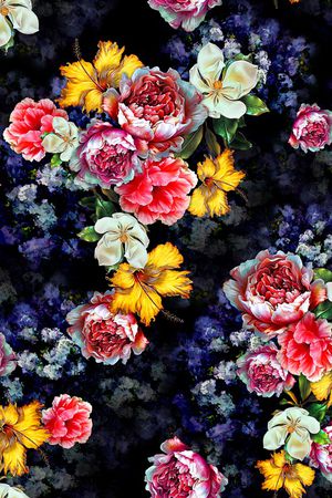 油画印花花型图片