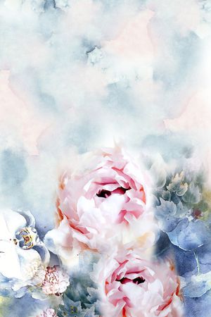 牡丹印花花型图片