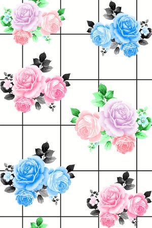 小方块印花花型图片