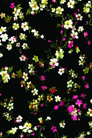 小碎花印花花型图片
