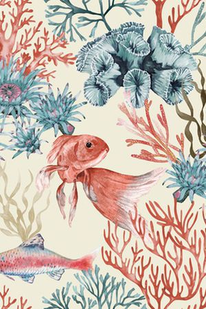 海洋生物印花花型图片