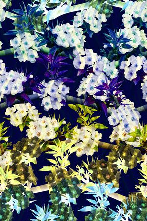 桃花印花花型图片