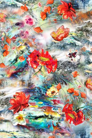 民族印花花型图片